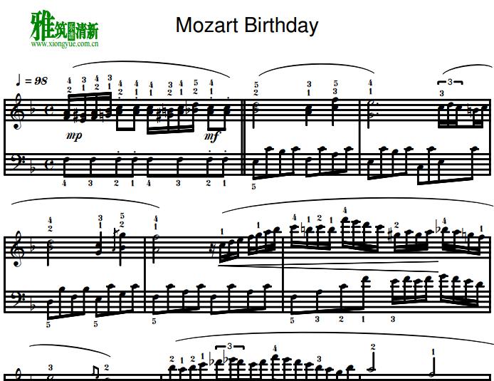 Īطտָ Happy Birthday  Mozart