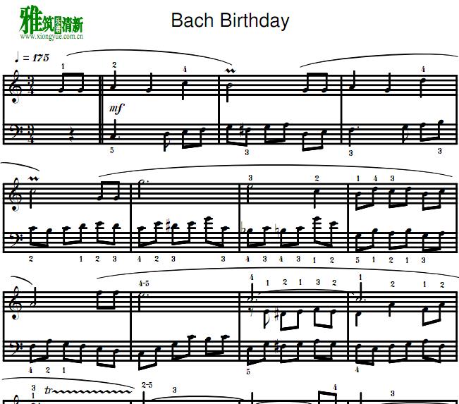 ͺշտָ Happy Birthday  Bach