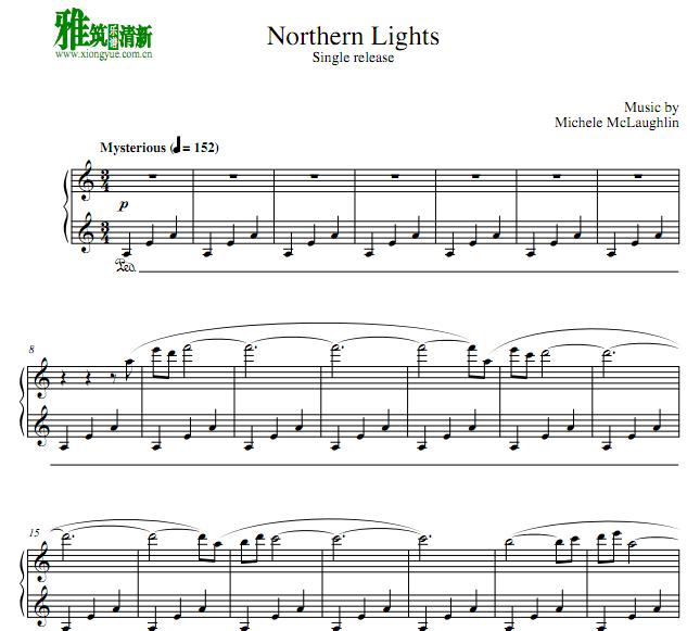 Northern Lights钢琴谱