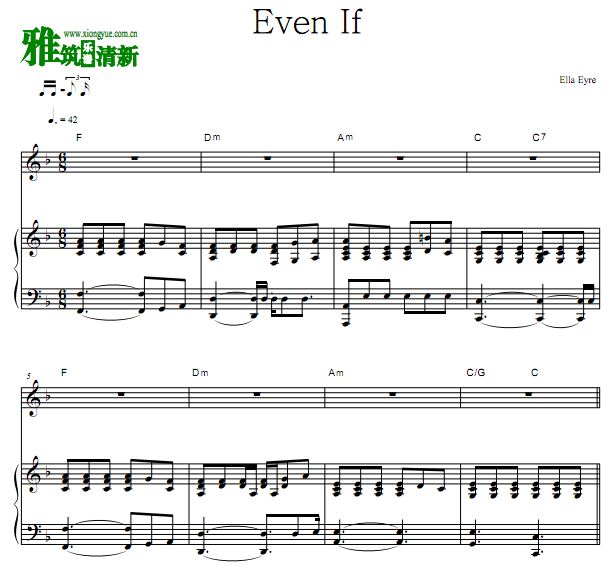 Mae Muller - Even If钢琴谱 歌谱