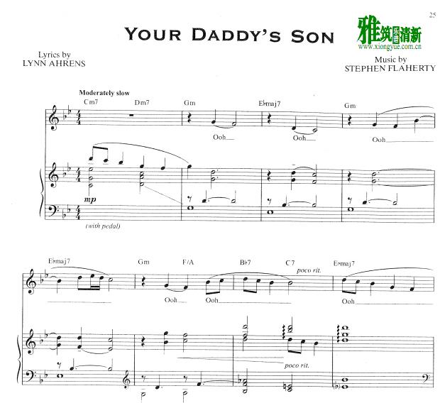 your Daddy's Son钢琴伴奏谱