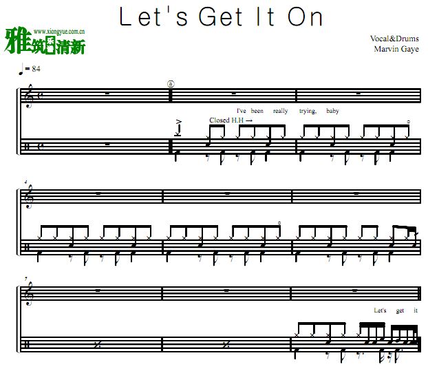 Marvin Gaye - Let's Get It on鼓谱