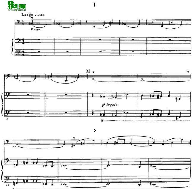 肖斯塔科维奇第二大提琴协奏曲OP.126 大提琴钢琴伴奏谱 
