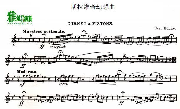 斯拉维奇小号谱