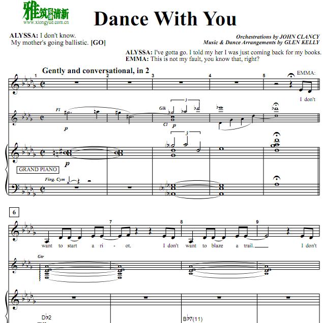 the prom - dance with you钢琴伴奏谱