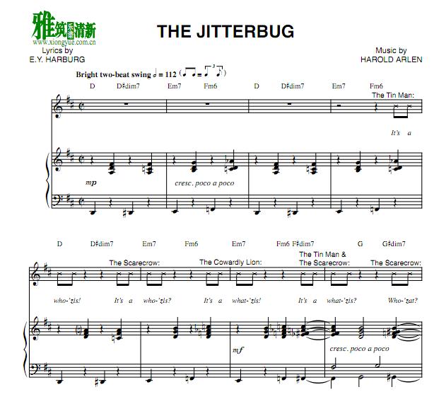 The Wizard of Oz 绿野仙踪 The Jitterbug钢琴伴奏谱