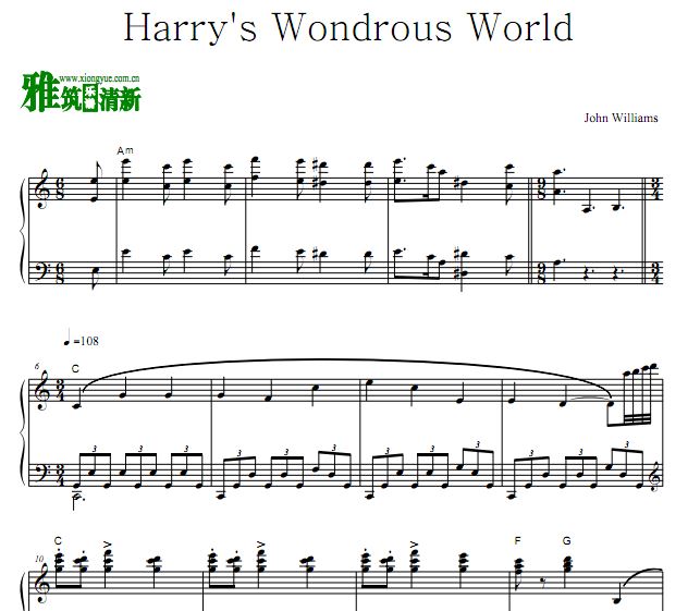 Harry's Wondrous World钢琴谱
