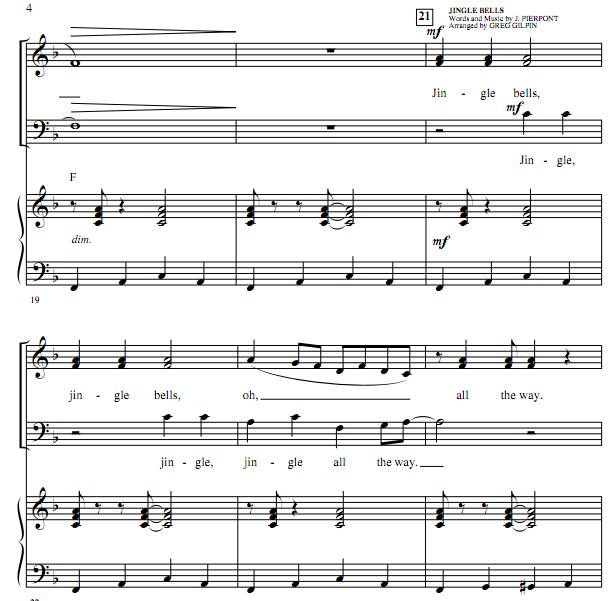 A Holiday Road of Carols 三声部合唱钢琴伴奏谱