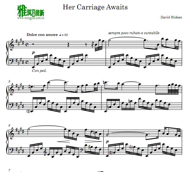 Her Carriage Awaits钢琴谱