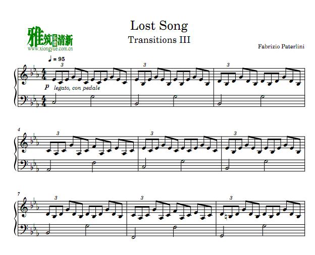 Fabrizio  Paterlini - Lost Song钢琴谱
