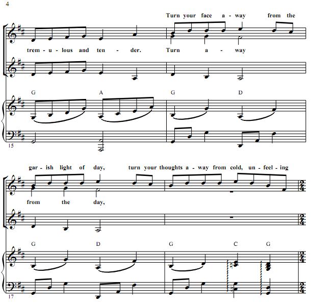 music of the night三声部合唱钢琴伴奏谱 ssa
