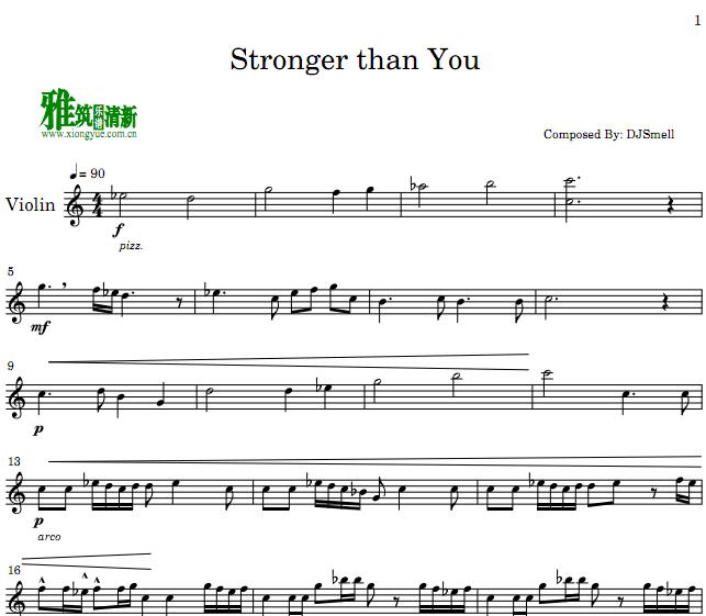 Stronger than You 小提琴谱