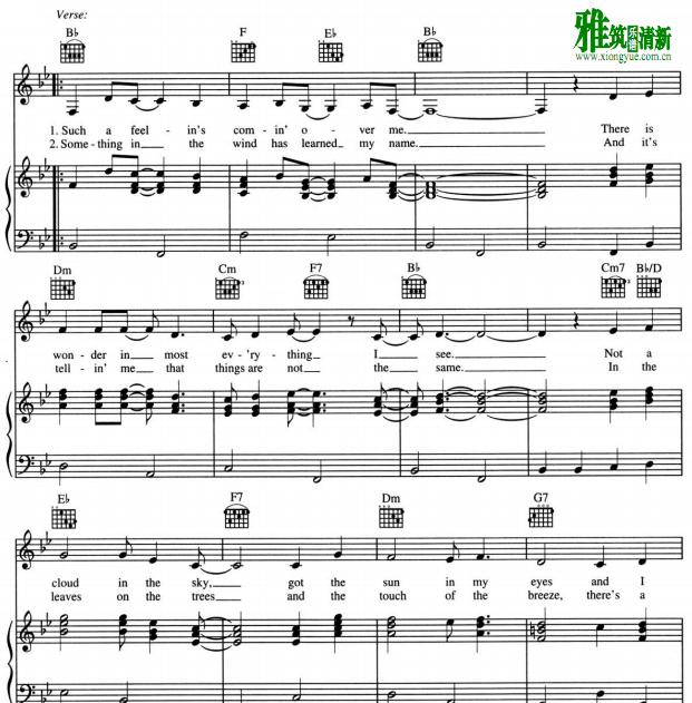 The Carpenters - the top of the world钢琴谱