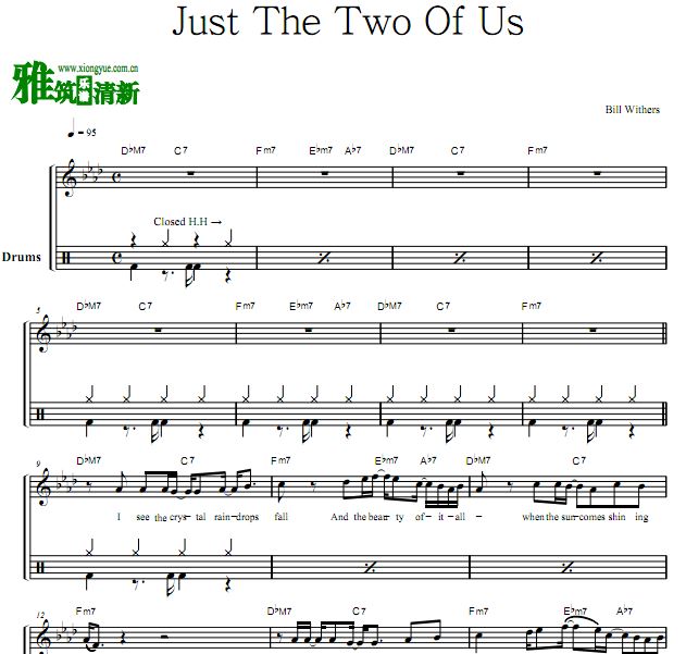 Bill Withers - Just the two of us 架子鼓谱