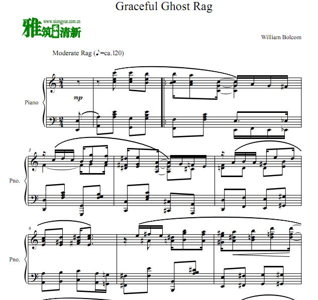 Graceful Ghost Rag a小调钢琴谱