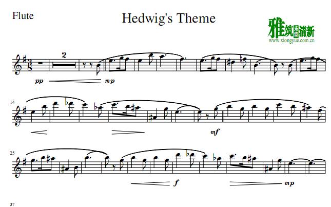 海德薇hedwig's theme长笛谱