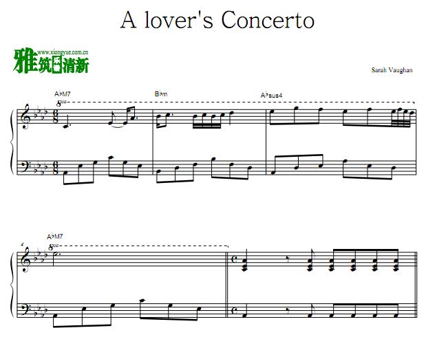 A Lover's Concerto钢琴谱