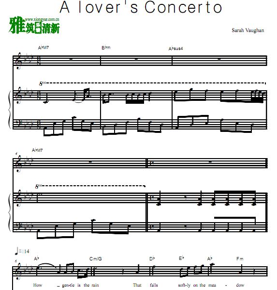 Sarah Vaughan-A Lover's Concerto歌谱 正谱