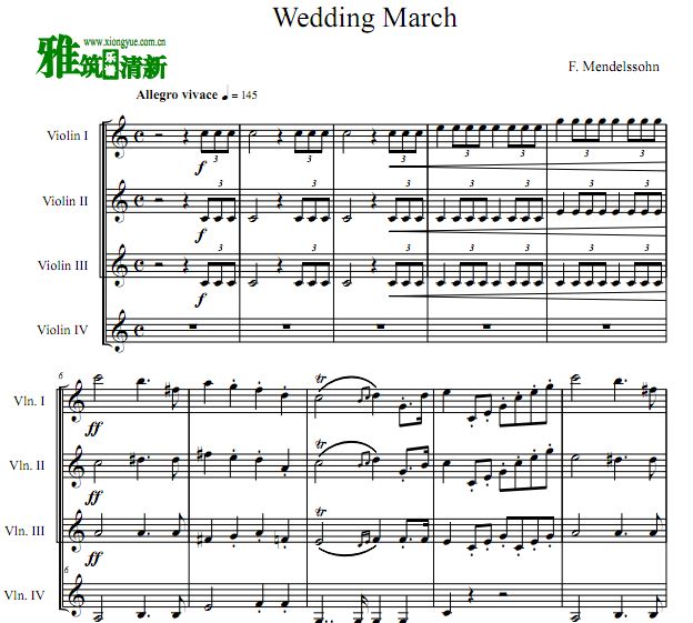 ŵ¶  Wedding March С
