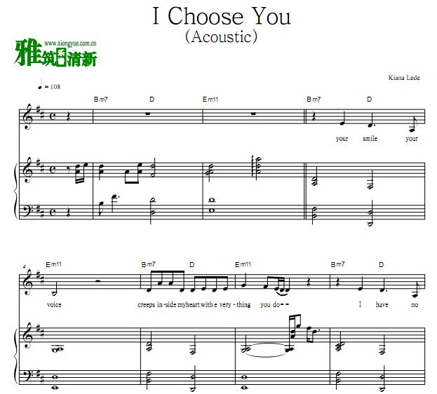 Kiana Lede - I Choose You  