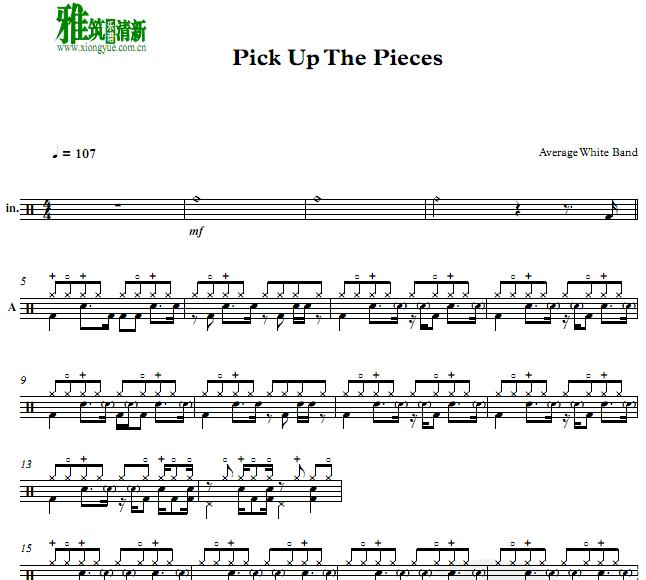 Pick Up The Pieces鼓谱