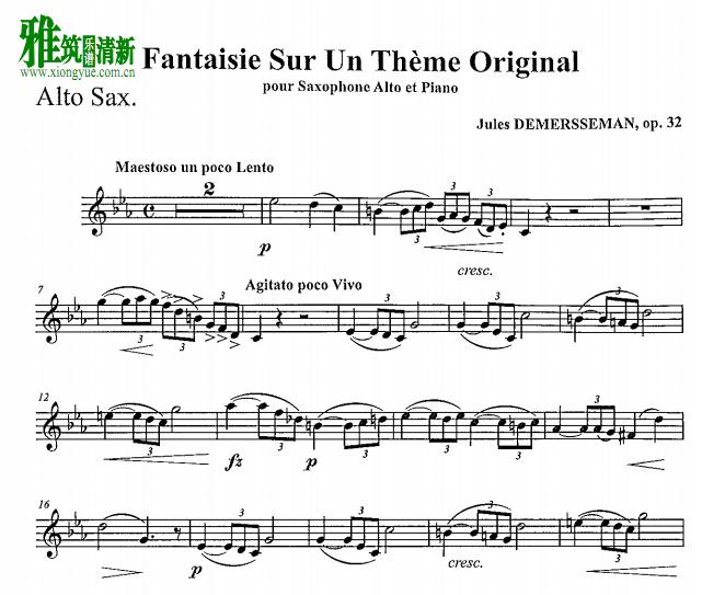 ÷˹ ԭ Fantaisie Sur Un Theme Original op32˹