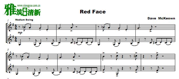 Red Face爵士小号二重奏谱