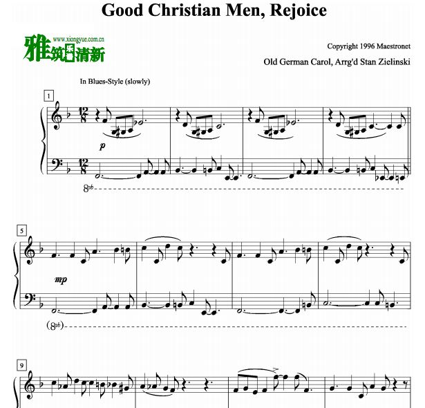Good Christian Men,Rejoice爵士钢琴谱