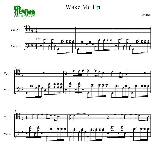 Wake Me Up 大提琴二重奏谱
