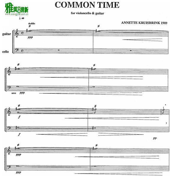 Annette Kruisbrink - Common Time大提琴吉他二重奏谱