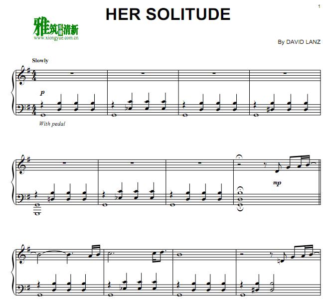 Her Solitude钢琴谱