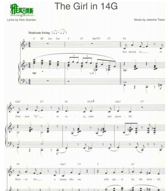 Kristin Chenoweth - The Girl In 14G钢琴伴奏谱