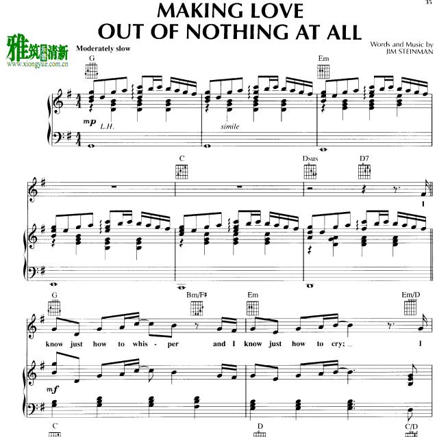 Air Supply - Making Love Out Of Nothing At All钢琴谱