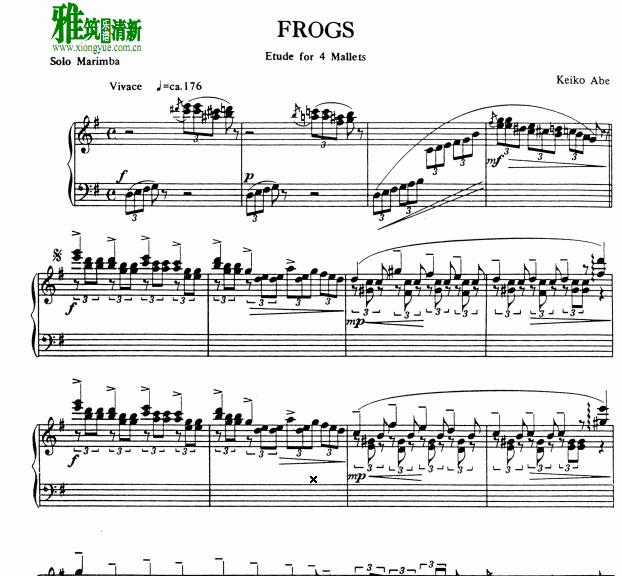 安倍圭子 - frogs马林巴谱
