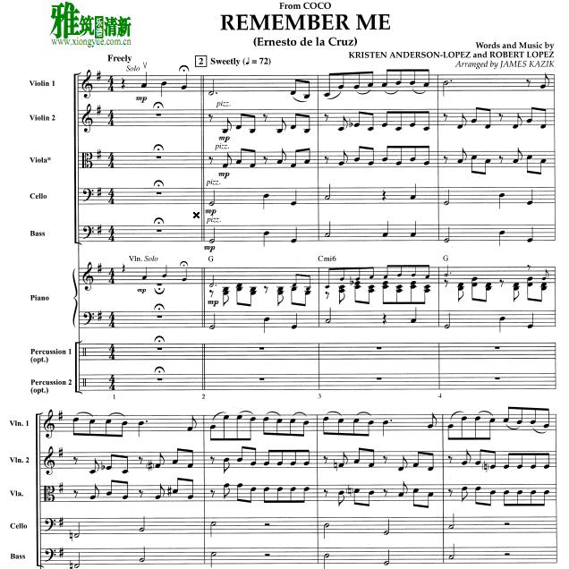 COCO 寻梦环游记remember me钢琴六重奏谱