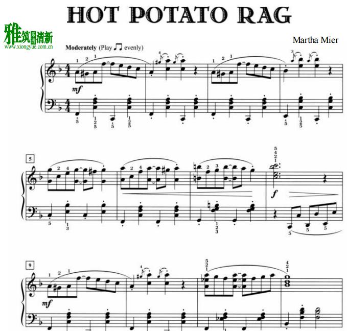 martha mier - Hot potato rag爵士钢琴谱