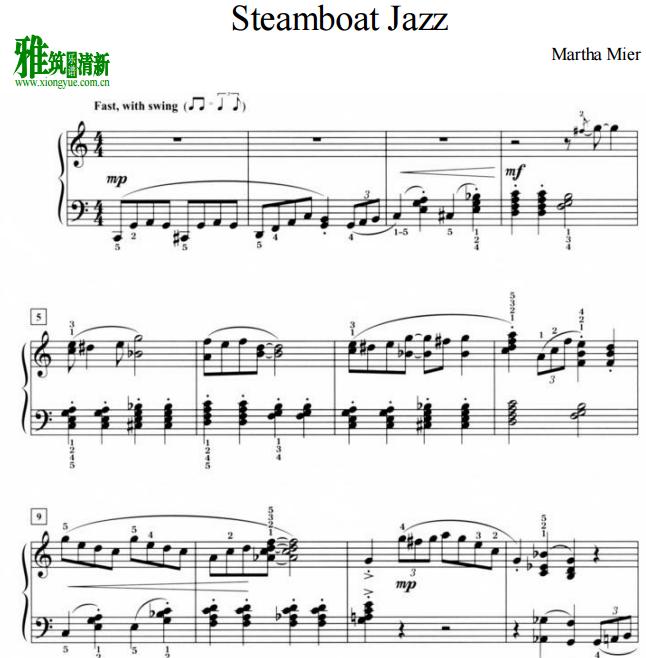 martha mier - steamboat jazz爵士钢琴谱