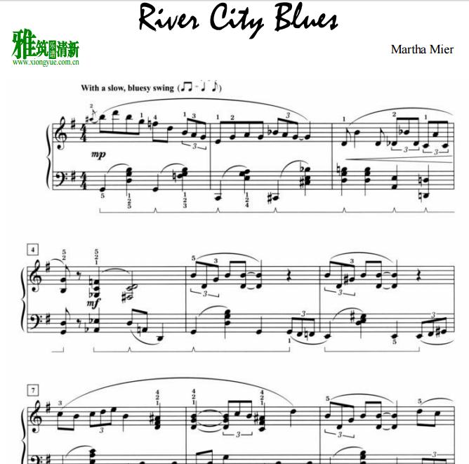 martha mier - river city blued爵士钢琴谱