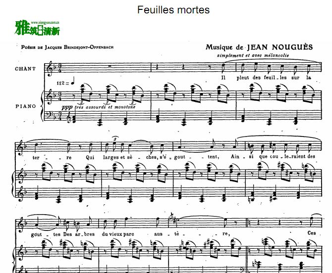 Nougues - Feuilles mortesָٰ 