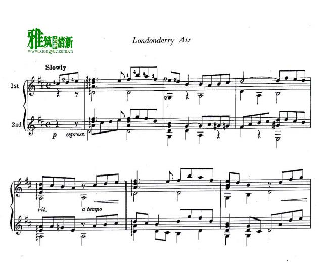 londonderry air 吉他二重奏谱
