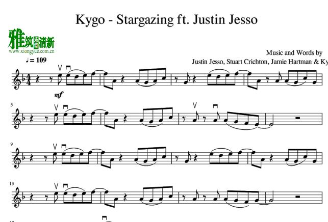 Kygo - Stargazing小提琴谱