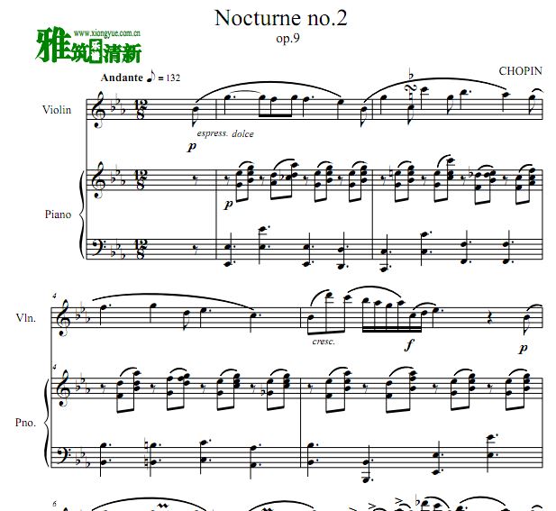 Ф Eҹ Nocturne Op.9 No.2 Сٸٰ