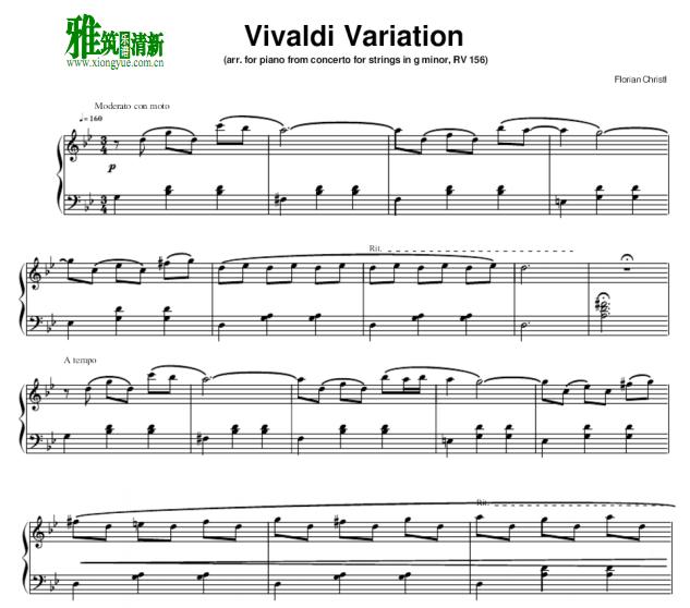 Vivaldi Variation钢琴谱