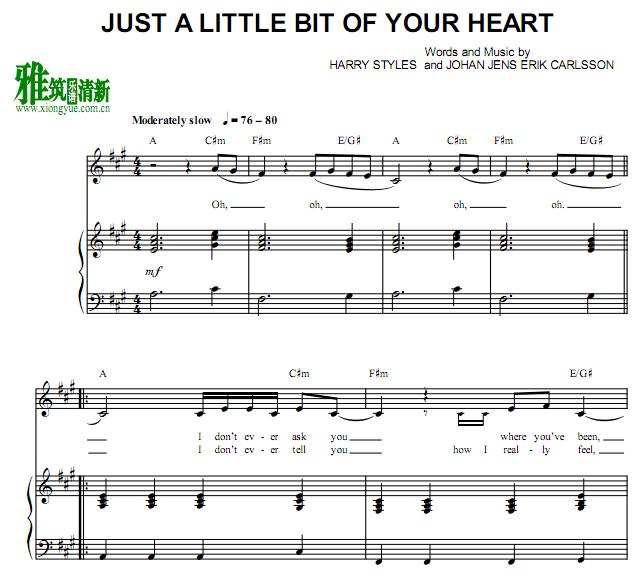 Ariana Grande - Just a Little Bit of Your Heart钢琴伴奏谱