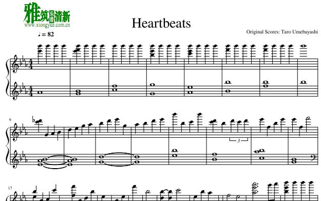 Yuri on ICE冰上的尤里 Heartbeats 钢琴谱