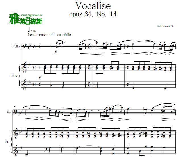 Vocalise Op.34 No.14 ŵ ٸٰ 