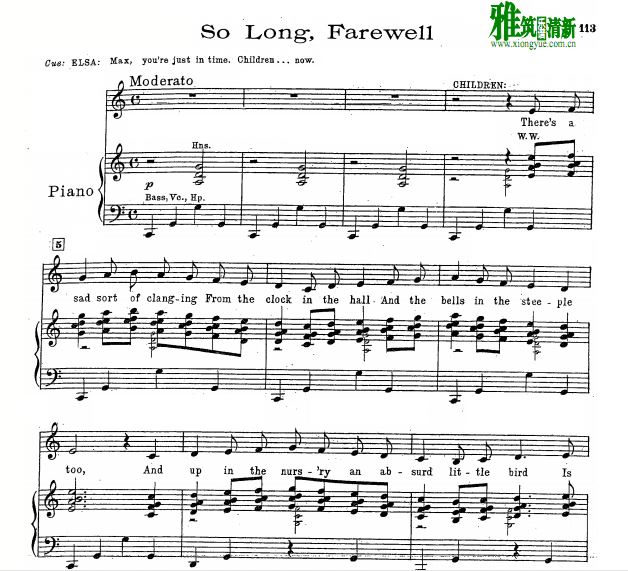 so long farewell钢琴伴奏声乐歌谱