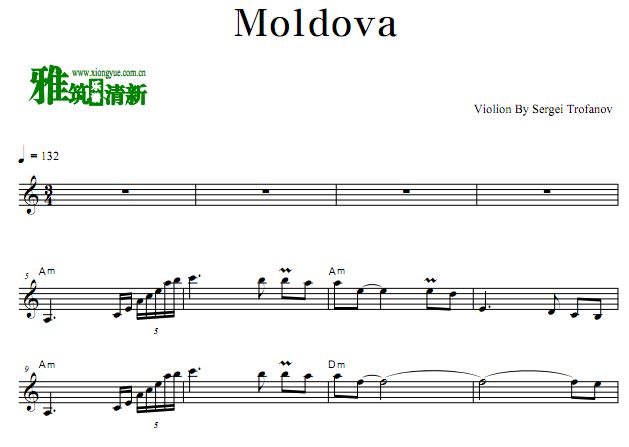 Sergei Trofanov - Moldova小提琴谱   赛吉·屈凡纳小提琴谱
