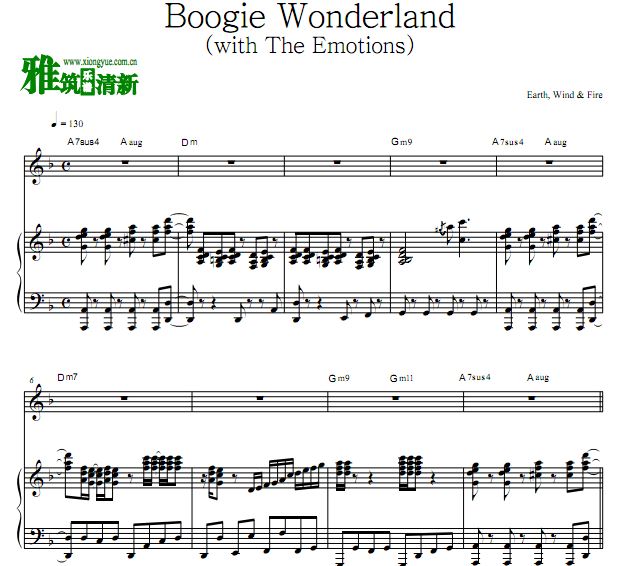 触不可及插曲 Boogie Wonderland歌谱 钢琴谱