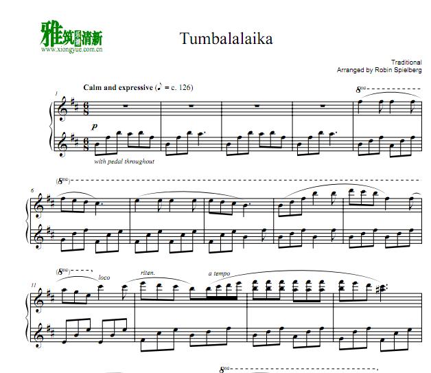 Robin Spielberg - Tumbalalaika钢琴谱